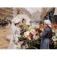 The Flower Seller Avenue de L'Opera Paris