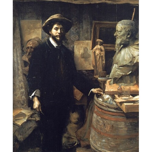 The Sculptor Jean Carries in his Atelier