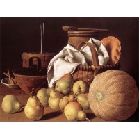 Still life with Melon and Pears