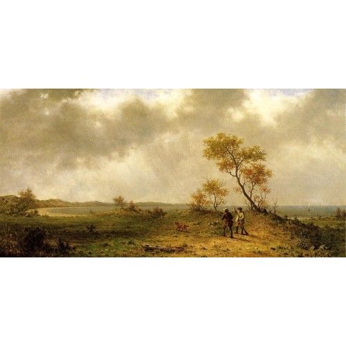 Two Hunters in a Landscape