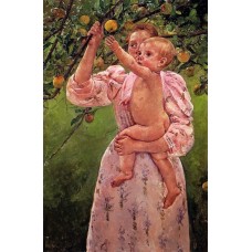 Baby Reaching for an Apple