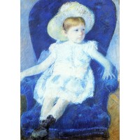 Elsie in a Blue Chair