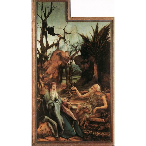 Isenheim Altarpiece (third view) Sts Paul and Antony in th