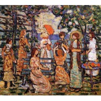 Ladies in a Seaside Arbor