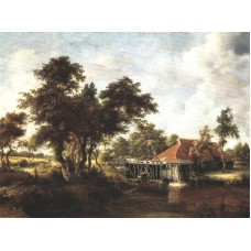 Wooded Landscape with Water Mill