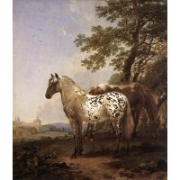 Landscape with Two Horses