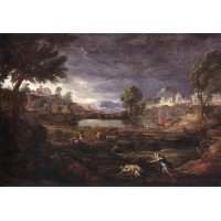 Strormy Landscape with Pyramus and Thisbe