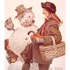 Grandfather and Snowman