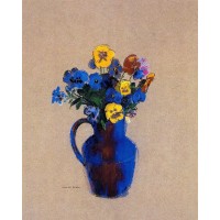 Vase of Flowers Pansies