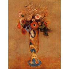 Wildflowers in a Long Necked Vase