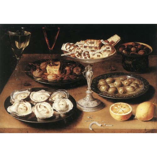 Still Life with Oysters and Pastries
