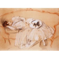 Young Woman on a Divan
