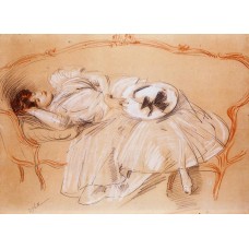 Young Woman on a Divan