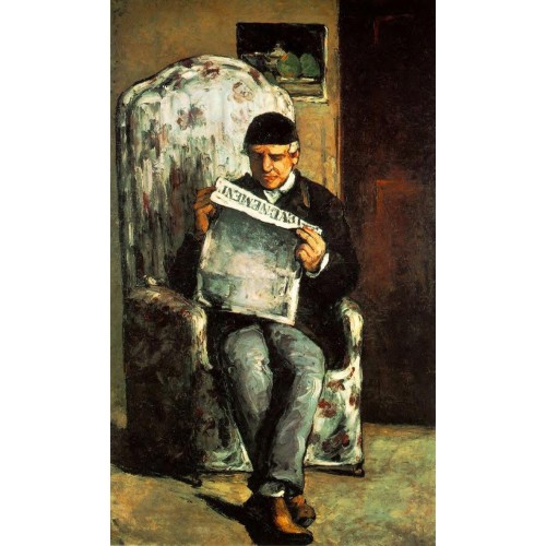 Louis Auguste Cezanne Father of the Artist Reading 'L'Even