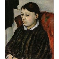 Madame Cezanne in a Striped Robe