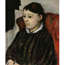 Madame Cezanne in a Striped Robe