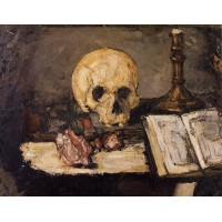 Still Life with Skull and Candlestick