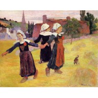 Breton Girls Dancing