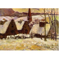 Breton Village in the Snow