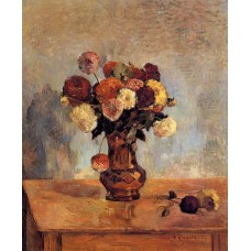 Dahlias in a Copper Vase