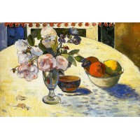 Flowers in a Fruit Bowl