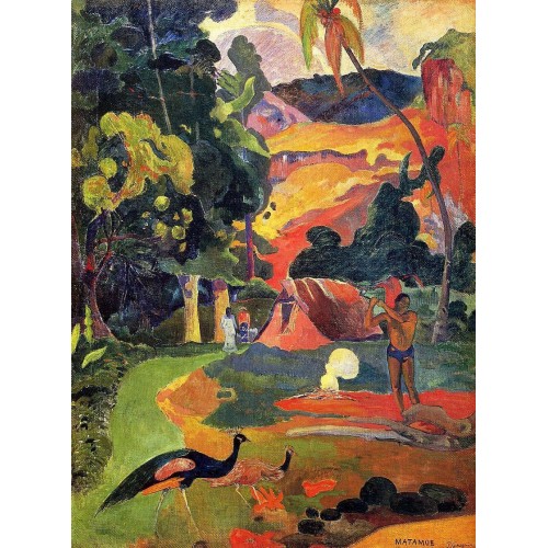 Landscape with Peacocks