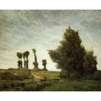 Landscape with Poplars