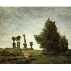 Landscape with Poplars