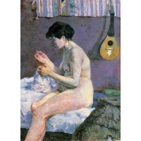 Study of a Nude Suzanne Sewing