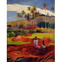 Tahitian Women under the Palms