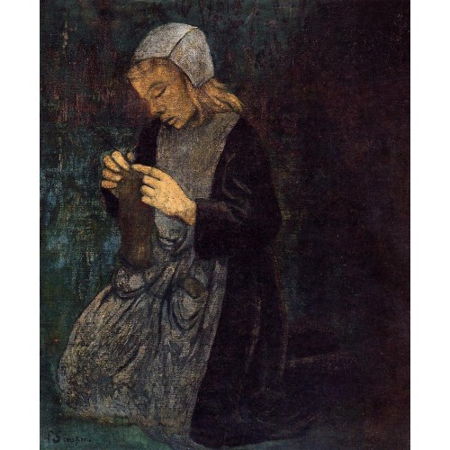 Young Breton (The Little Knitter)