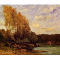 Early Autumn on a Lake