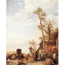 Peasant Family with Animals