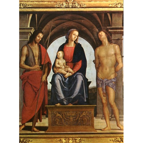 The Madonna between St John the Baptist and St Sebastian