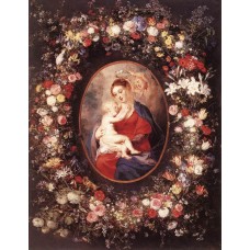 The Virgin and Child in a Garland of Flower