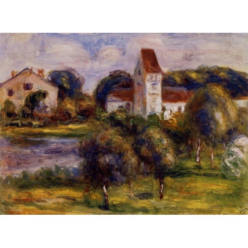 Breton Landscape Church and Orchard
