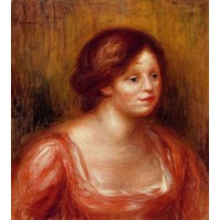 Bust of a Woman in a Red Blouse