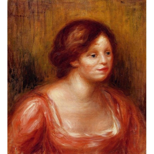 Bust of a Woman in a Red Blouse