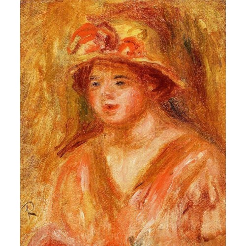 Bust of a Young Girl in a Straw Hat