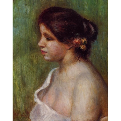 Bust of a Young Woman with Flowered Ear