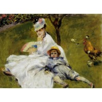 Camille Monet and Her Son Jean in the Garden at Argenteuil