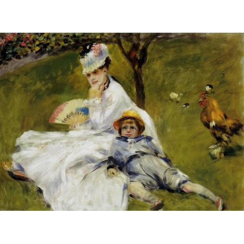 Camille Monet and Her Son Jean in the Garden at Argenteuil