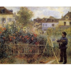 Claude Monet Painting in His Garden at Argenteuil