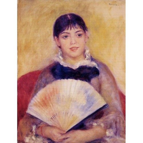 Girl with a Fan (Alphonsine Fournaise)