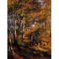 Jules Le Coeur Walking His Dogs in the Forest of Fontaineble