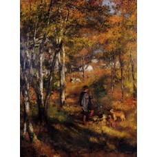 Jules Le Coeur Walking His Dogs in the Forest of Fontaineble