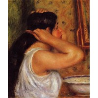 La Toilette Woman Combing Her Hair