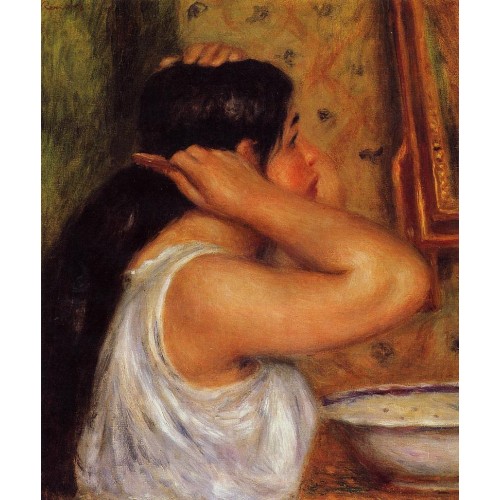 La Toilette Woman Combing Her Hair