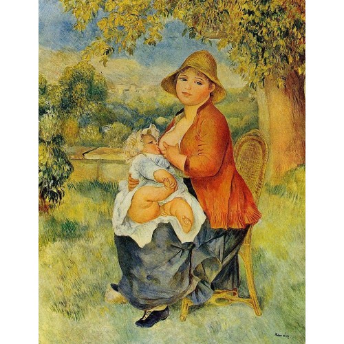 Motherhood (Woman Breast Feeding Her Child) 1