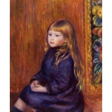 Seated Child in a Blue Dress